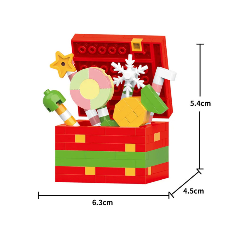 Praznični kovčeg sa blagom od kockica -184 delova radosti