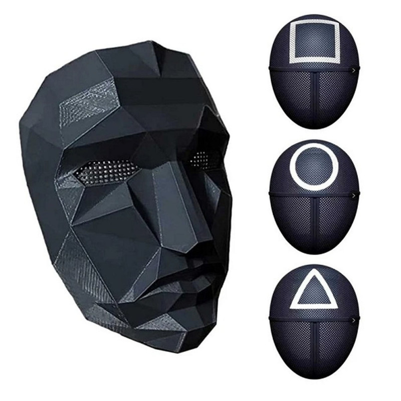 Maska iz serije Squid Game - autentičan izgled za svaku priliku