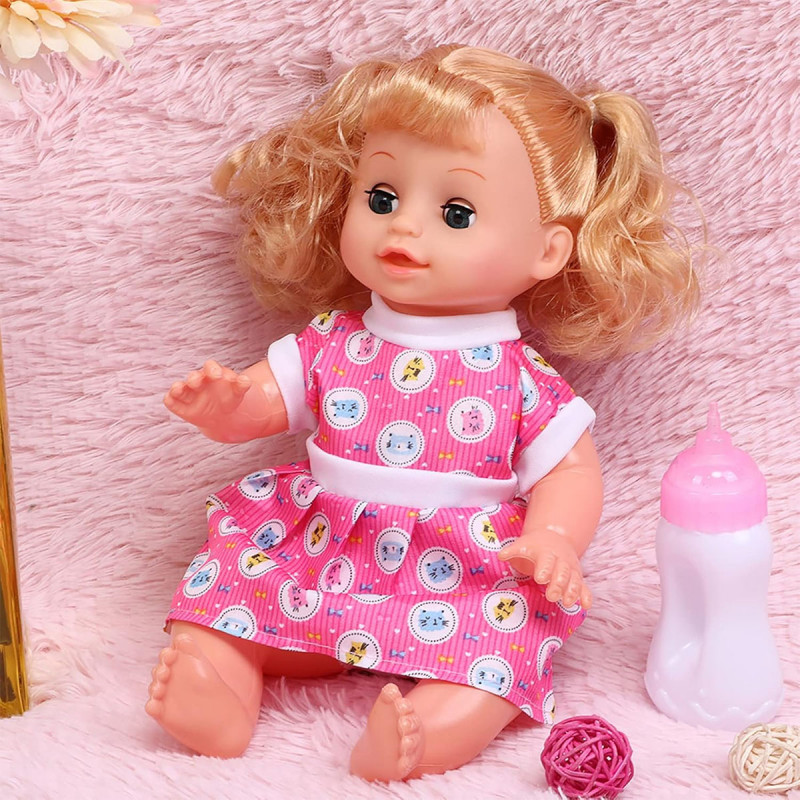 4u1 set - Interaktivna lutka sa flašicom, pelenom i nošom