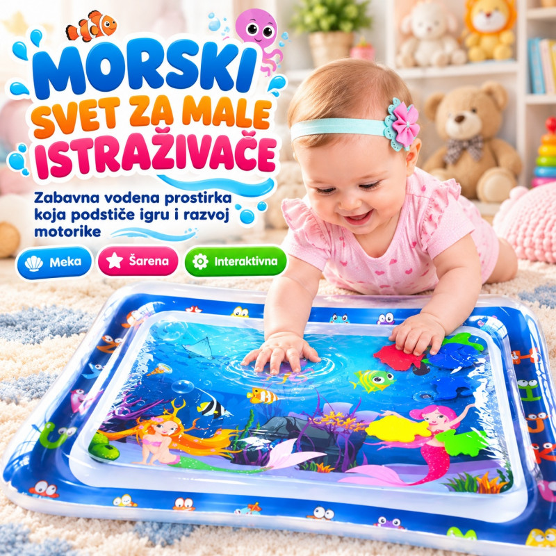 Vodena prostirka MORSKI SVET - za aktivnu zabavu beba