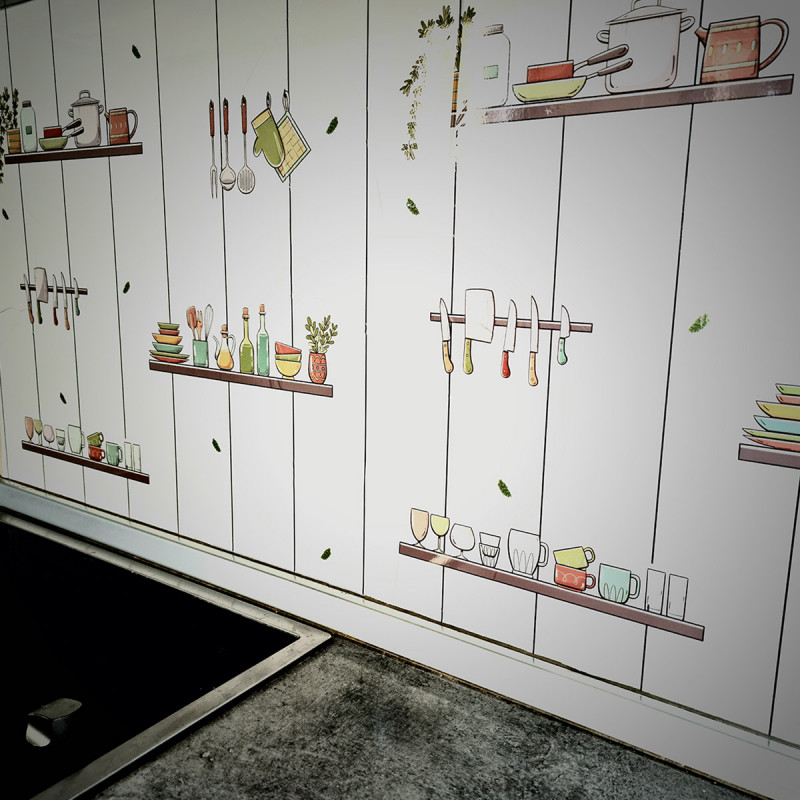 Kitchen Wall 1m x 60cm – Vodootporni stiker za kuhinju