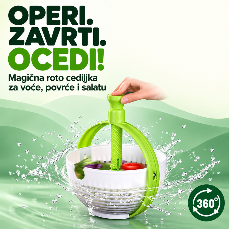 Magična roto cediljka za pranje i ceđenje salata