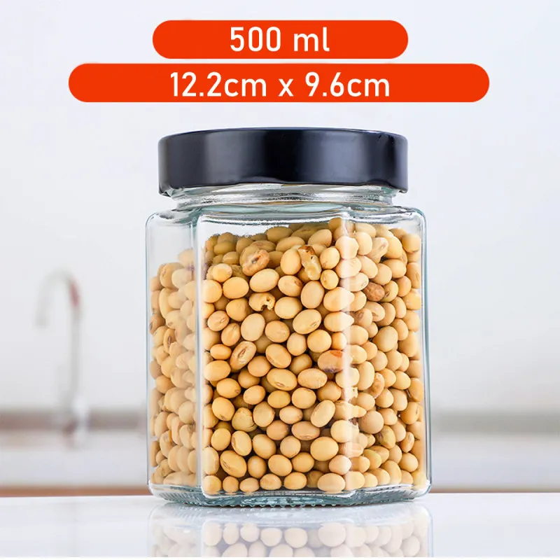 Šestougaona tegla za čuvanje hrane 500 ml