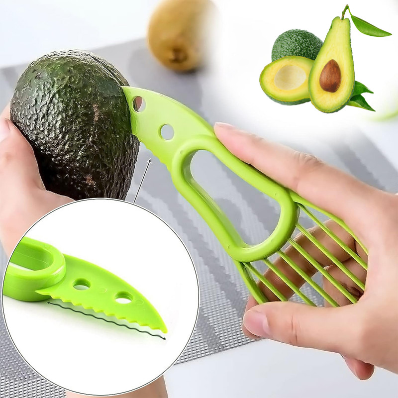 3u1 nož za avokado - seče, reže na slajsove i vadi košticu