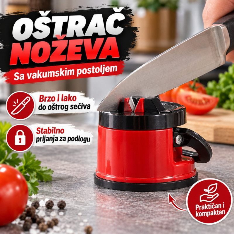 Oštrač noževa sa vakumskim postoljem