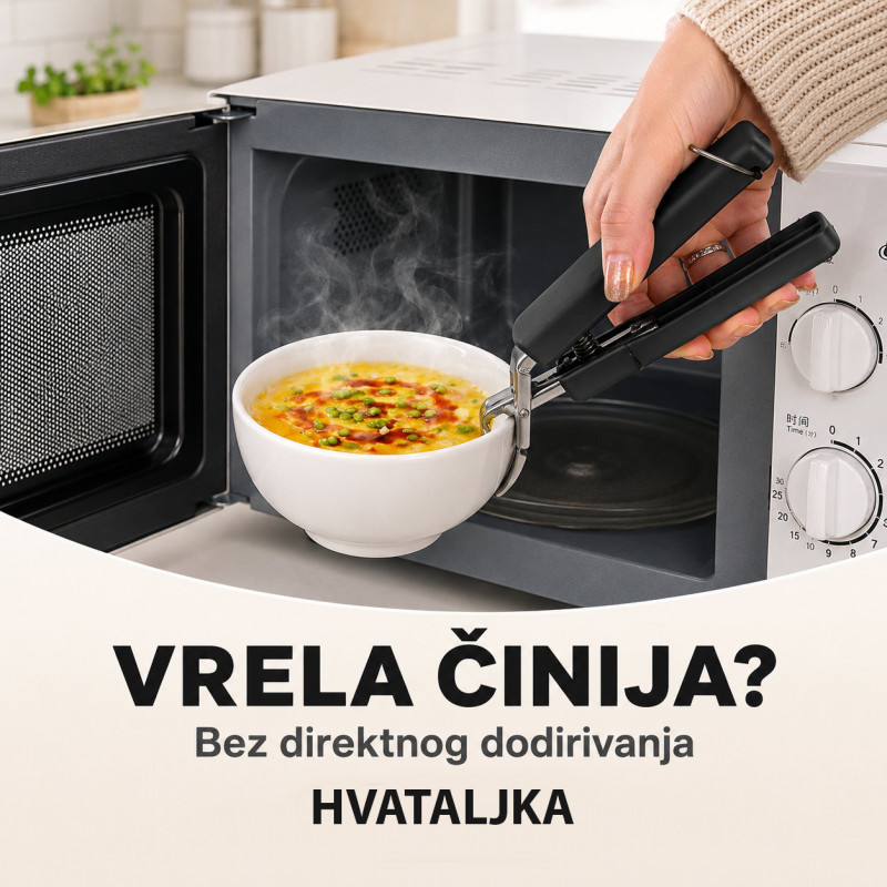 Hvataljka za vrele činije i posude – sigurno vađenje bez opekotina