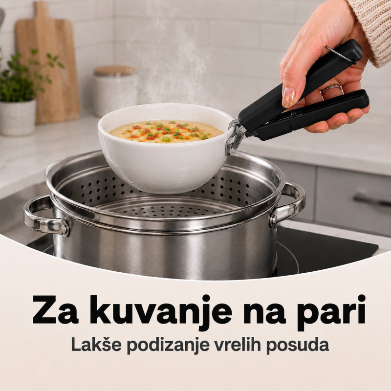 Hvataljka za vrele činije i posude – sigurno vađenje bez opekotina