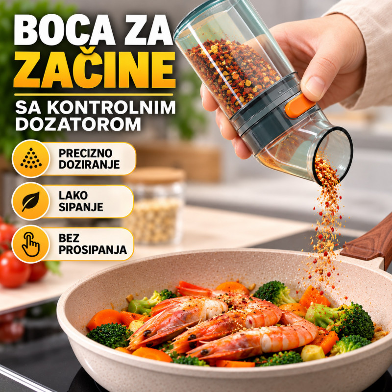 Boca za začine sa kontrolnim dozatorom