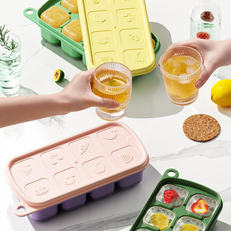 Silikonski kalup za velike kocke sa poklopcem