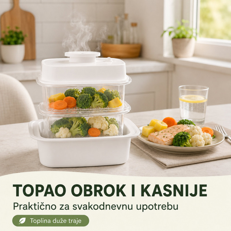 Spratna posuda za kuvanje na pari Favorina – zdrav obrok bez šporeta