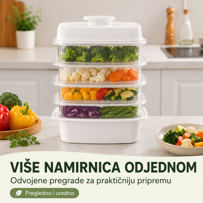 Spratna posuda za kuvanje na pari Favorina – zdrav obrok bez šporeta