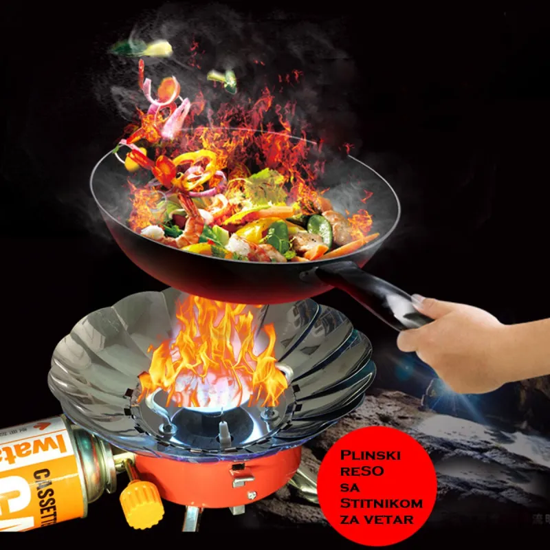 Windproof Gas Stove - rešo na gas sa podesivim vetrobranom