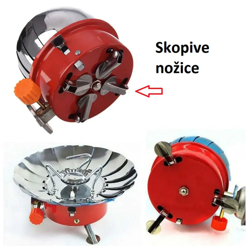 Windproof Gas Stove - rešo na gas sa podesivim vetrobranom