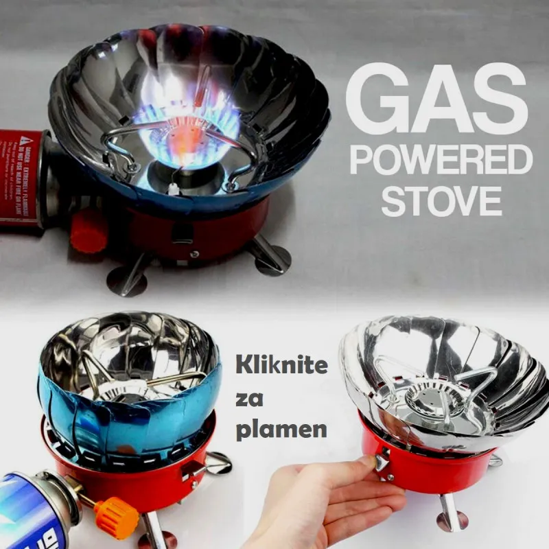 Windproof Gas Stove - rešo na gas sa podesivim vetrobranom