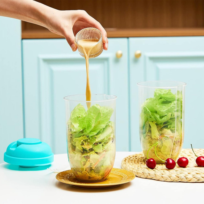 Praktična čaša za salatu za poneti + viljuška