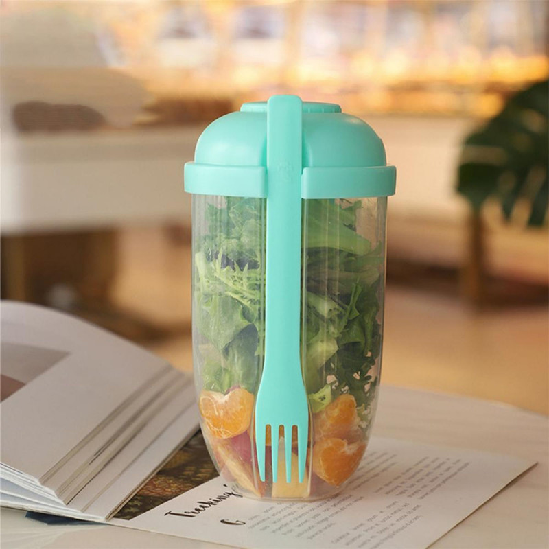 Praktična čaša za salatu za poneti + viljuška