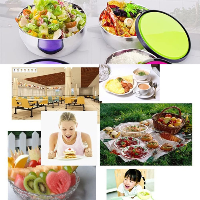 Inox Bowl Set - Set od 3 inoks činije sa poklopcima