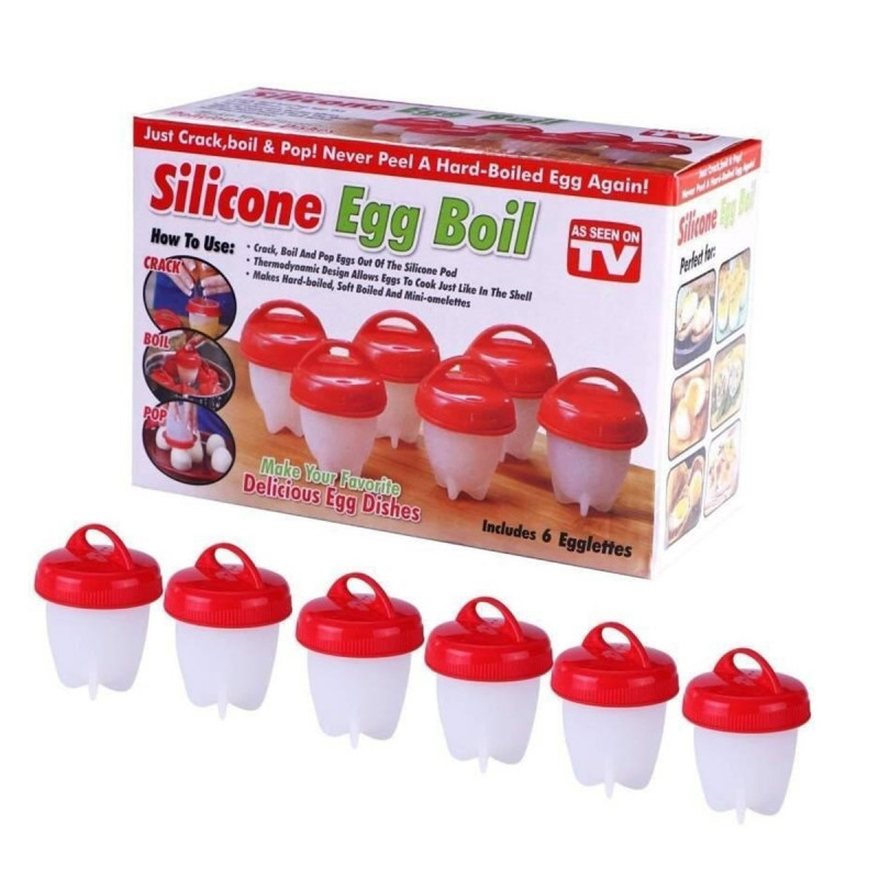 Silikonske posudice za kuvanje jaja bez ljuske - set od 6 kom