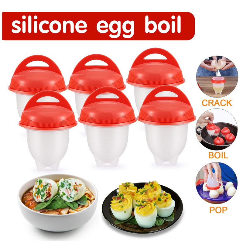 Silikonske posudice za kuvanje jaja bez ljuske - set od 6 kom