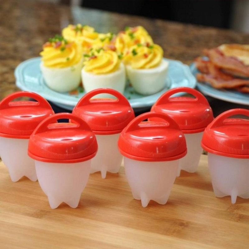 Silikonske posudice za kuvanje jaja bez ljuske - set od 6 kom