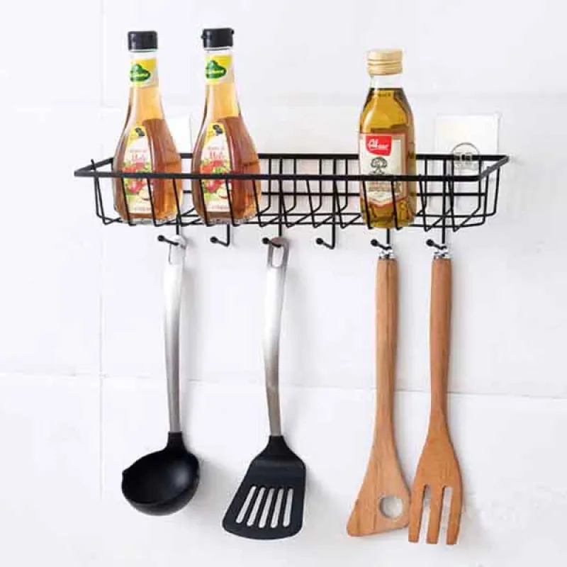 Iron storage rack - Polica sa 6 kukica