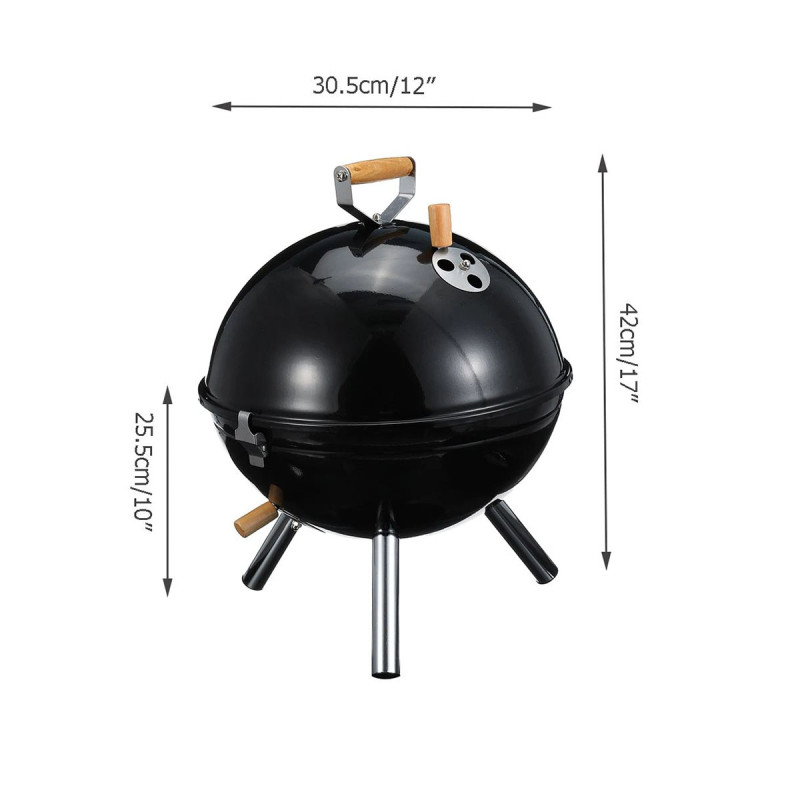 BBQ Grill-Prenosivi okrugli roštilj sa poklopcem