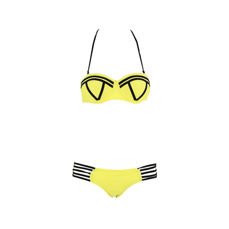 Dvodelni ženski kupaći kostim - SUPER GIRL YELLOW