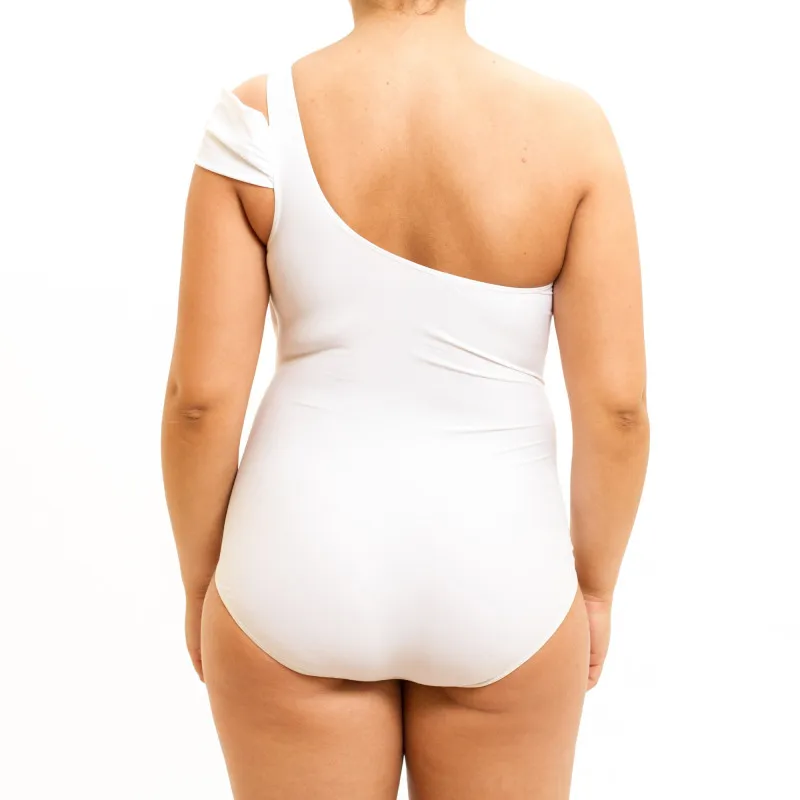 Jednodelni ženski kupaći kostim - PLUS SIZE - FEMME WHITE