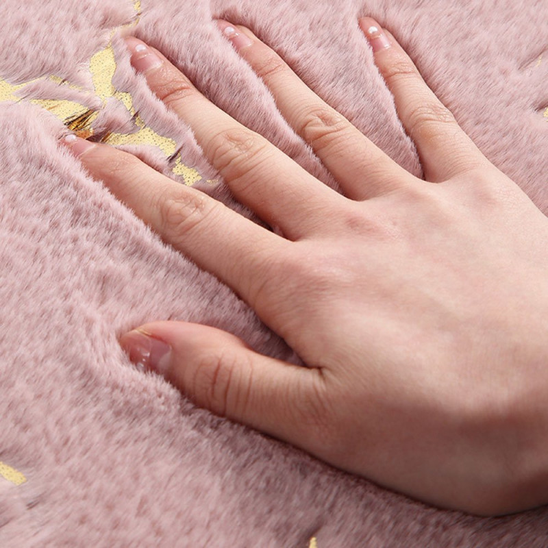 Soft Harmony Pink - Plišani roze tepih u obliku srca
