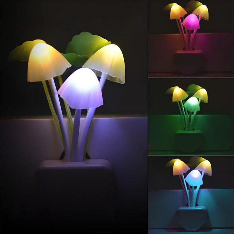 Svetlucave pečurke – Dekorativna lampa za utičnicu