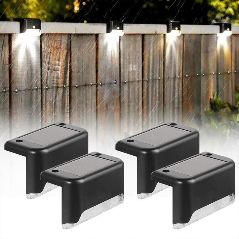 Solarno LED osvetljenje za stepenice i ogradu - set 4 lampe