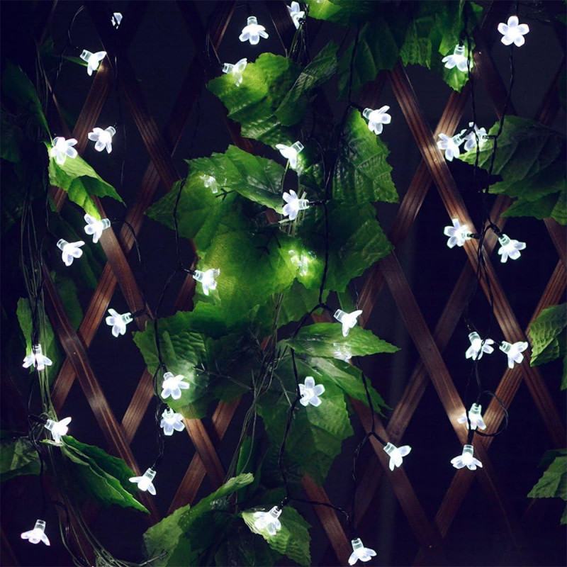 Floral solar lights – Prolećne cvetne LED lampice 6,5m