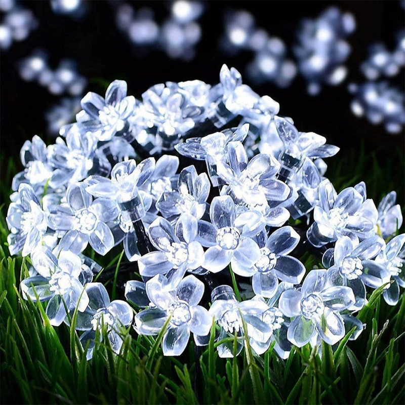 Floral solar lights – Prolećne cvetne LED lampice 6,5m