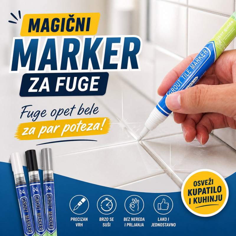 Magičan marker za fuge - Neka fuge opet budu kao nove!