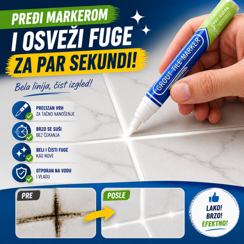 Magičan marker za fuge - Neka fuge opet budu kao nove!