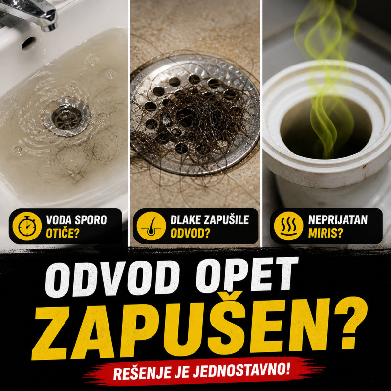 Alat za otčepljivanje odvoda za 10 sekundi i to bez hemije