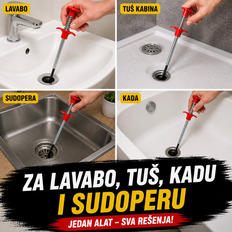 Alat za otčepljivanje odvoda za 10 sekundi i to bez hemije