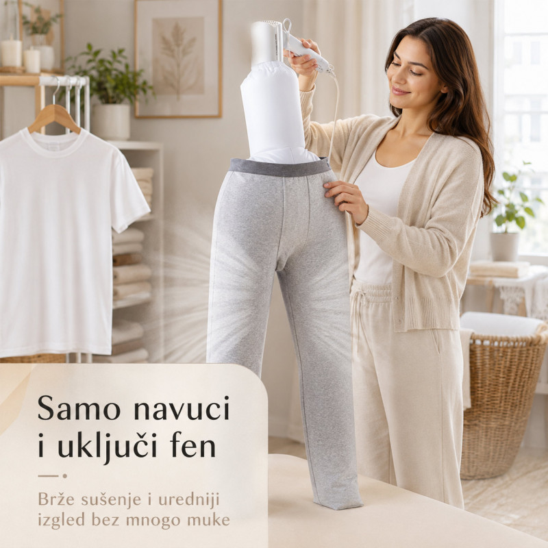 Brzi sušač odeće za fen – 2u1 kalup za majice i pantalone