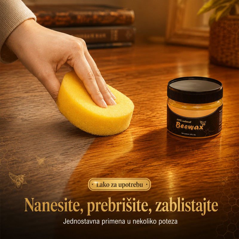 BEEWAX pčelinji vosak za drvo – obnova, sjaj i zaštita nameštaja