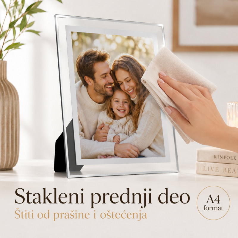 A4 stakleni ram za slike, diplome i postere 21 x 29,7 cm