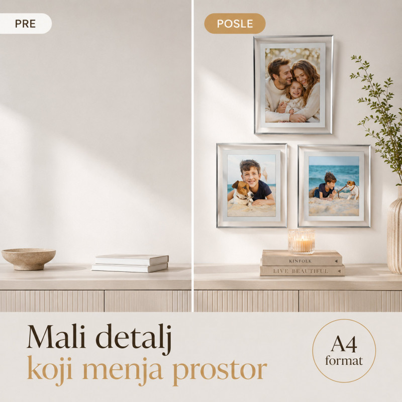 A4 stakleni ram za slike, diplome i postere 21 x 29,7 cm