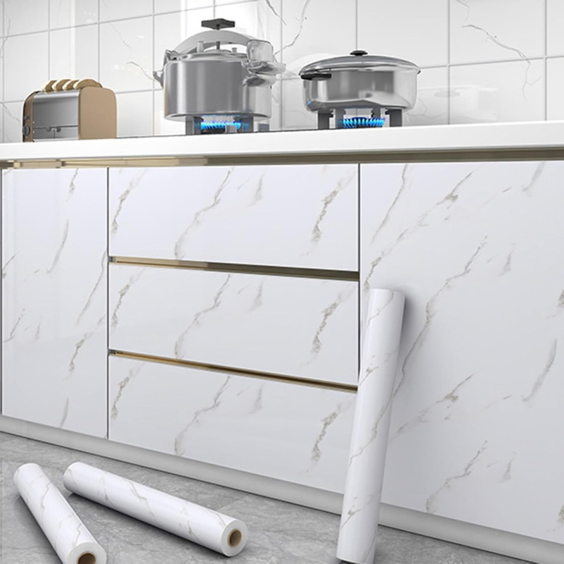 Sjajna vinil tapeta za nameštaj Marble dezen - 5m rolna