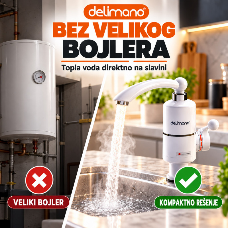Delimano slavina sa instant grejačem – topla voda bez bojlera