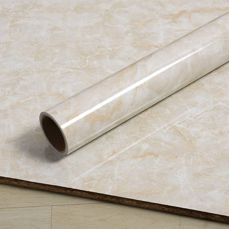 Samolepljiva folija za nameštaj 1m x 60cm - efekat žutog mermera