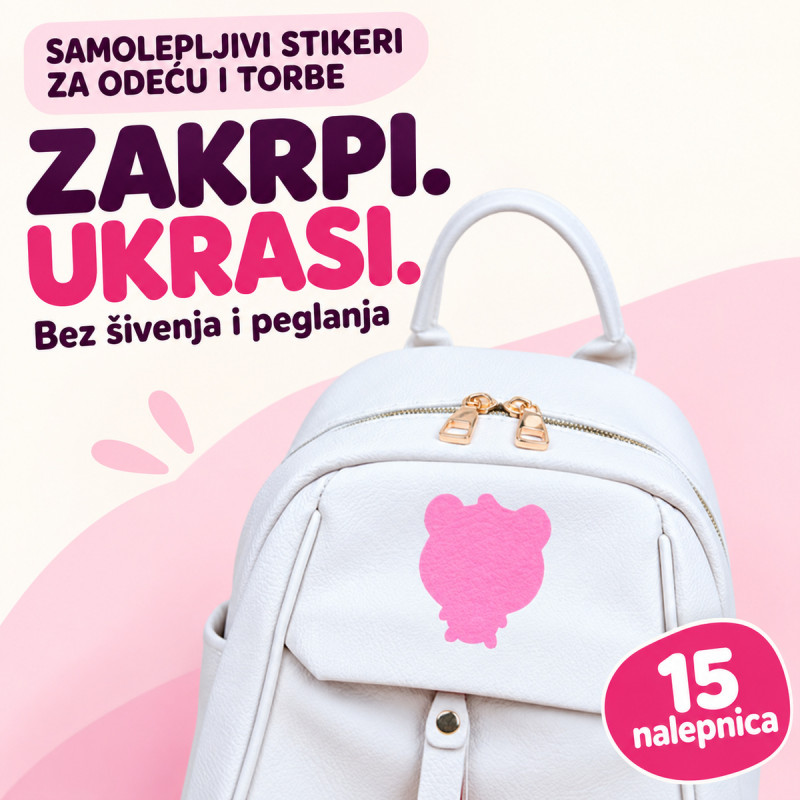 Samolepljivi  stikeri za krpljenje i ukrašavanje odeće