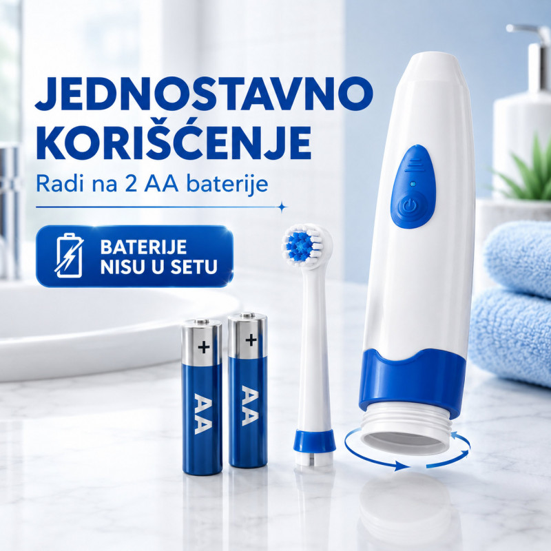 ProWhite električna četkica za lakše pranje zuba + 2 nastavka