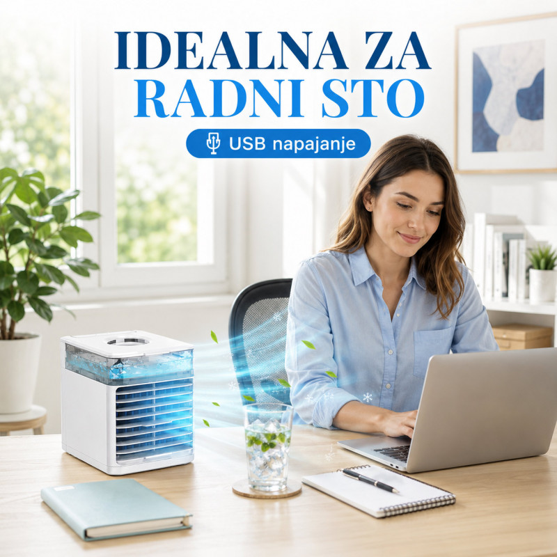 Mini prenosiva klima za osveženje – rashladi svoj kutak za par trenutaka