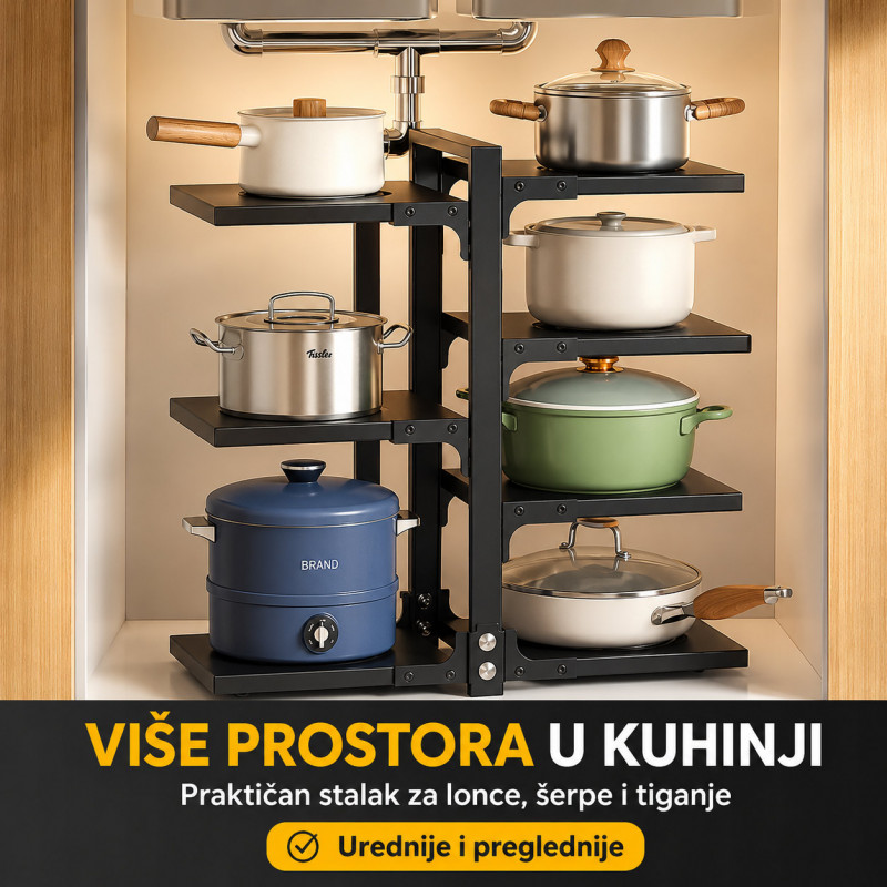 VERTIKO Pot Stand - podesivi stalak za tiganje i šerpe