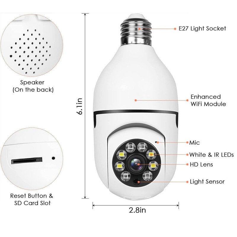 Smart Bulb - WiFi sigurnosna kamera u obliku sijalice