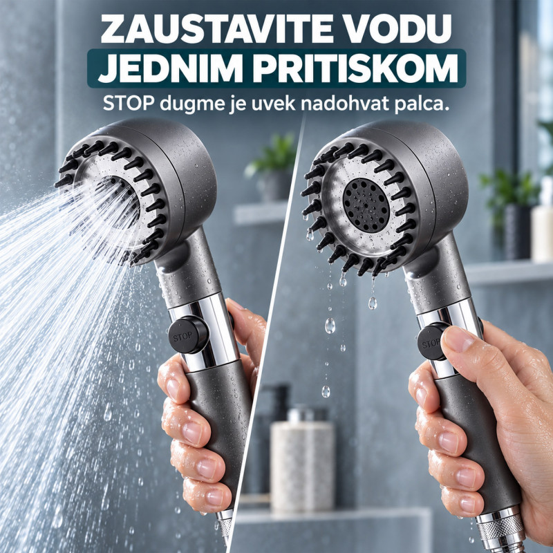 Smart Hydro Tuš glava za kupatilo sa podesivim mlaznicama